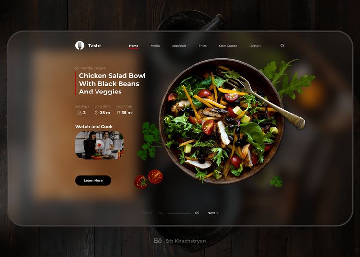 cooking website concept design srb khachatryan