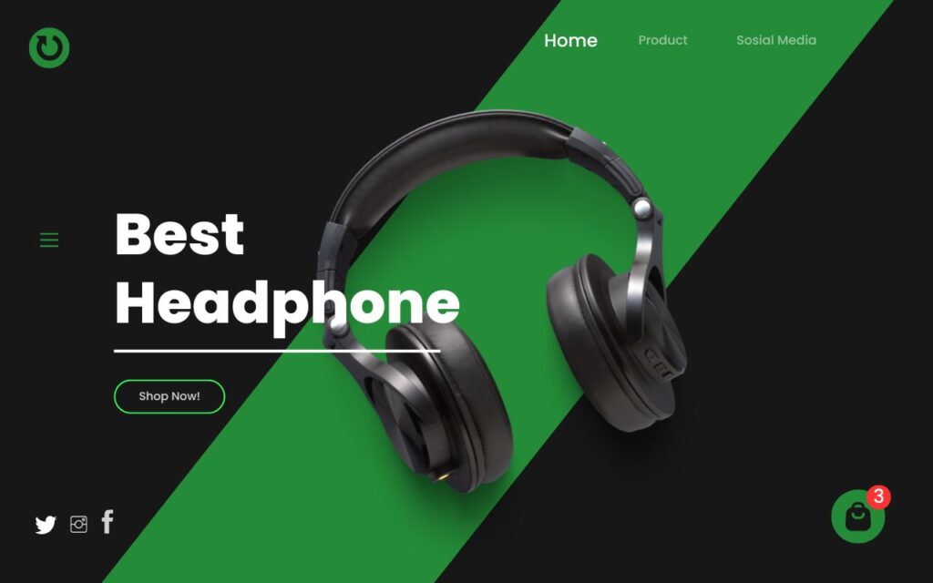 green and black minimalist desktop prototype
