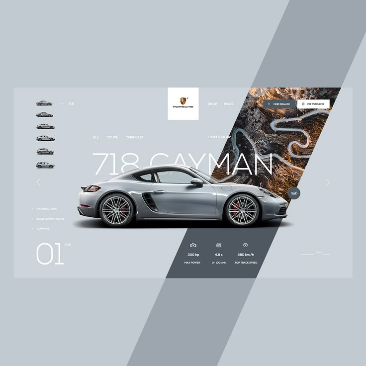 porsche cayman concept ui ux design